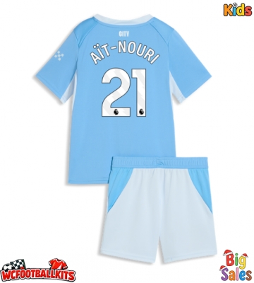 Manchester City Rayan Ait-Nouri #21 Replica Home Stadium Kit for Kids 2026-27 Short Sleeve (+ pants)